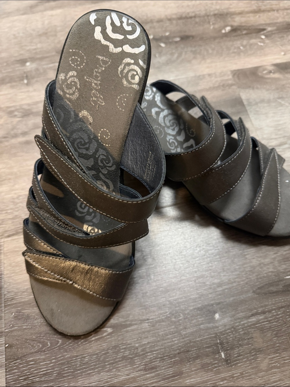 Women’s Black Multi-Strap Wedge Mules